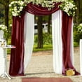 thumbnail image 4 of Guardoinrt 2pack/lot Artistic Style Arch Drape Fine Stitching Polyester For Wedding Decor Lint-free Reusable White, 4 of 6