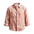 thumbnail image 4 of Men Floral Print Button up Shirts Casual Long Sleeve Slim Fit Blouse with Pocket Lightweight Bohemian Clothes, 4 of 5