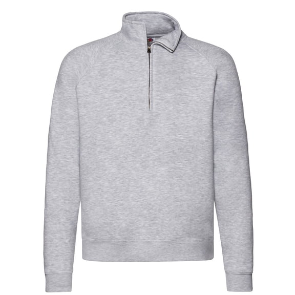 Fruit of the Loom Mens Premium Zip Neck Sweatshirt