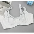 thumbnail image 5 of Bigersell Full-Coverage Bras for Women Plus Size Lace V-Neck Wireless Bra Ladies Bras No Underwire Push up Padded Bra Comfort Soft Bra for Everyday Wear Full Figure Bra G-6-White 105G, 5 of 5