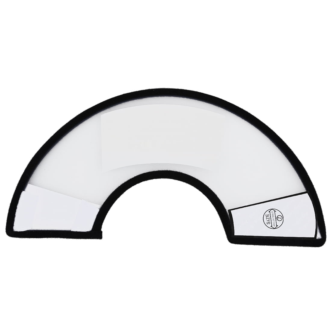 Elizabethan Dog Cat Pet Wound Healing Cone E- Collar White with Black