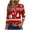 *Red, variant on Womens Tops Christmas Printed 3/4 Sleeved V-Neck Casual T-shirt Top *Purple L,Blouse for Women