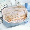 thumbnail image 3 of Pencil Bag Pen Case Simple Pencil Case Pencil Pouches Fabric Zipper Pen Pouch Pencil Storage Bag PenLight blue, 3 of 6