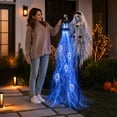 thumbnail image 6 of Halloween Soul Harvester Animated Garden Light，Ghost Bride Solar Powered Lawn Stake with Glowing LED Soul Effect for Yard，Lawn，Patio & Outdoor Halloween Decor, 6 of 6