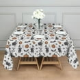 thumbnail image 3 of White Halloween Witch Pumpkin Pattern Square Tablecloth,Waterproof Square Table Cover,Wipeable Spillproof Washable Table Cover for Home Kitchen Party Decor 60"x60"(152x152cm), 3 of 6