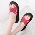 thumbnail image 4 of NOKIO Womens Platform Sandals with Arch Support Women Summer Breathable Open Toe Fashion Non-Slip Wedge Slippers Beach Shoes Women's Comfort Slides EVA Flat Sandals, 4 of 9