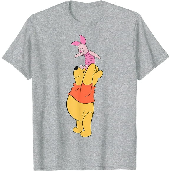 Winnie The Pooh & Piglet True Friends Portrait Unisex Softstyle T-Shirt for Men Women Kids,Sport Grey Color,Size 4T