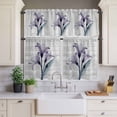 thumbnail image 2 of Abstract Gradient Stripe Curtain Valances Set Gray Yellow Watercolor Kitchen Curtains 36&nbsp;inch Length Rod Pocket Valance and Tiers 3 Piece Set Small Bedroom Bathroom Laundry Decor, 2 of 9