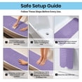 thumbnail image 2 of Lux Decor Collection Bath Tub Mat Non-Slip 40 x 16 Inch - Shower Mat for Bathtub with Suction Cups - Machine Washable (Clear Purple), 2 of 11