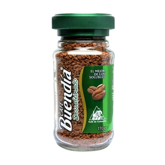 Decaffeinated Instant Coffee Buendia 100% Colombian - Caf&eacute; 5.9 oz - Cafe Buen dia descafeinado 170 gr Cafe Colombiano Colombian Coffee