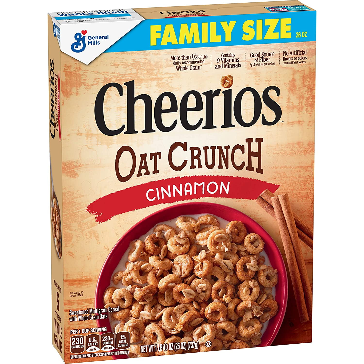 Cinnamon Oat Crunch Cheerios Cereal With Oats 26 Oz Walmart Com Cinnamon Oat Crunch Cheerios Cereal With Oats 26 Oz Walmart Com
