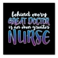 thumbnail image 1 of DistinctInk Custom Bumper Sticker - 10" x 10" Decorative Decal - Black Background - Behind Every Great Doctor Even Greater Nurse, 1 of 2