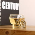 thumbnail image 4 of Transparent Skull Head Shot Glass Cup for Vodka Whiskey Wine Home Drinking Cup, 4 of 8