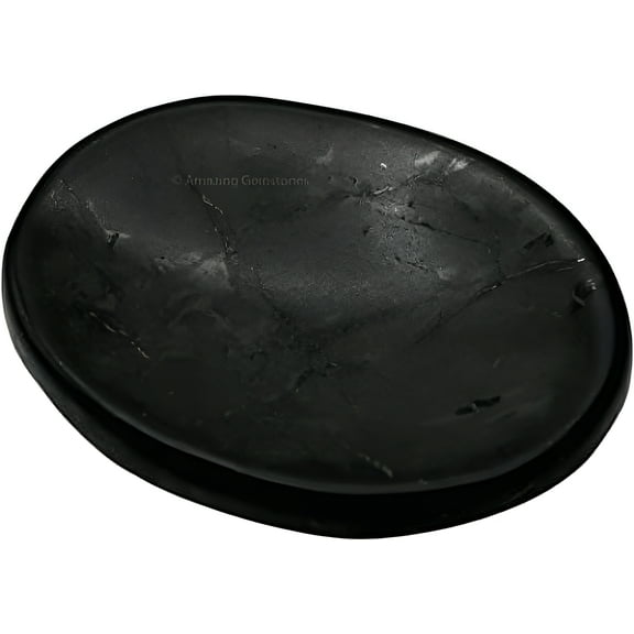 Shungite Crystal Thumb Worry Stone for Anxiety