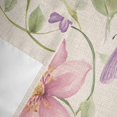 thumbnail image 6 of Pink Flowers Valances for Windows Spring Watercolor Pastoral Linen Texture Rod Pocket Curtain Valance Window Treatment Short Curtains for Kitchen Living Room, 58"x16", 6 of 9