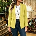 thumbnail image 5 of YgkuHd Fall Blazers for Women Fitted Lapel Long Sleeve Solid Casual Suit Jacket Dressy Work Office Outfits with Classic Style,Yellow_L, 5 of 5