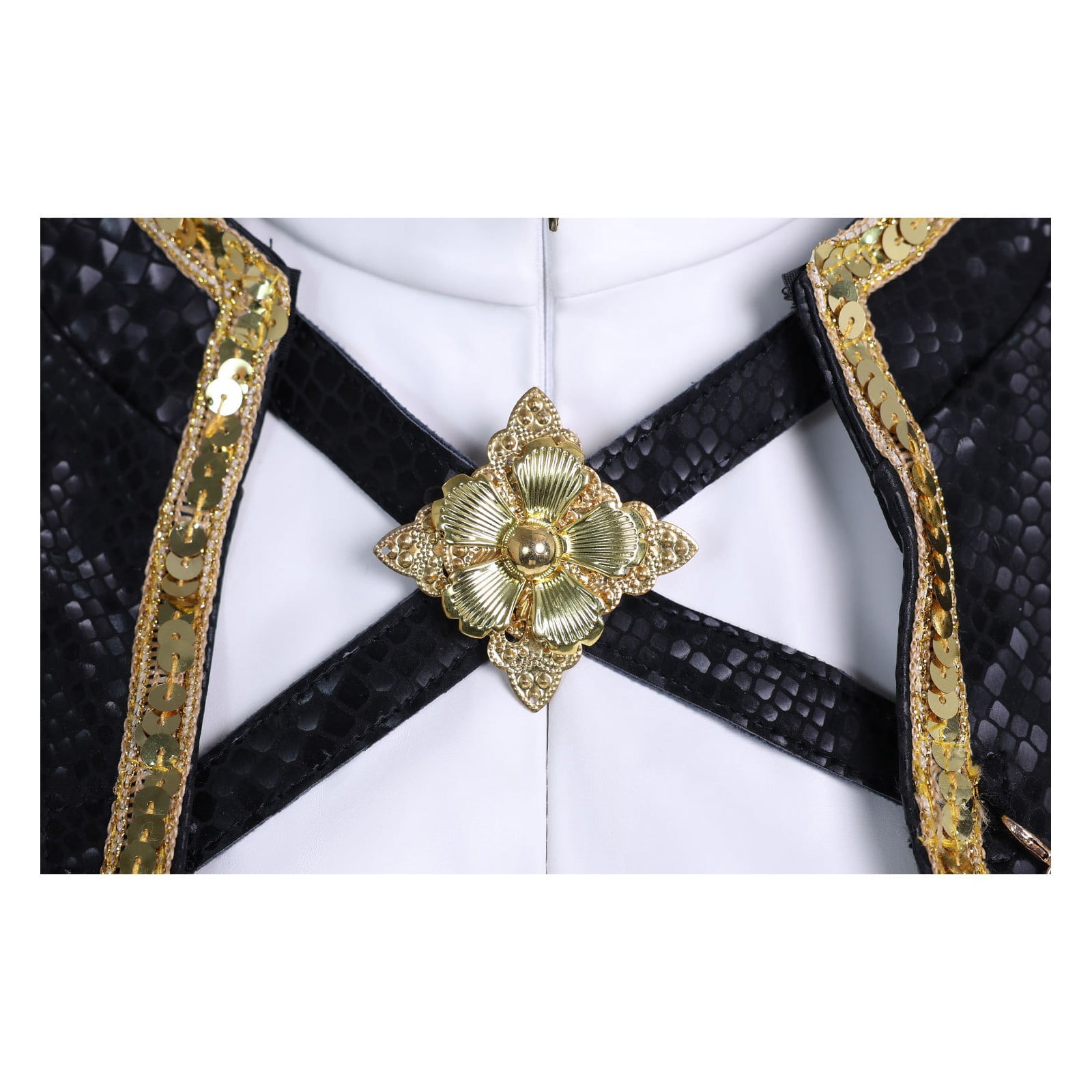 ZTACE POP Singer Stars Costumes - Rumi Golden Cosplay Full Set, Women Cosplay Outfit Bodysuits, Halloween Fancy Dress Costume - Black, M