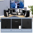 thumbnail image 4 of Giantex 3 Pieces Adjustable TV Console Stand, Modern Entertainment Center, Free Combination Bookcase for Storage & Display, for Living Room, Bedroom & Study, Black, 4 of 10