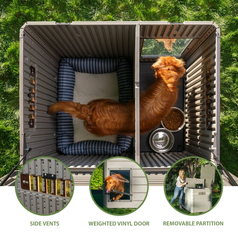 Lifetime Deluxe Medium Plastic Dog House for Large Dogs - 60328