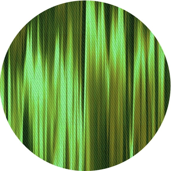 Ahgly Company Machine Washable Indoor Round Transitional Dark Forest Green Area Rugs, 5' Round