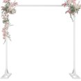thumbnail image 1 of Kit de soporte para fondo OGEMXU, arco cuadrado ajustable de 2,5 m para bodas, 1 of 7