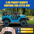 thumbnail image 4 of FINITO Kids Ride On Truck 12V with Remote Control Electric Powered Off-road Vehicle Car Toy for Boys Girls Age 3+ , Blue, 4 of 8