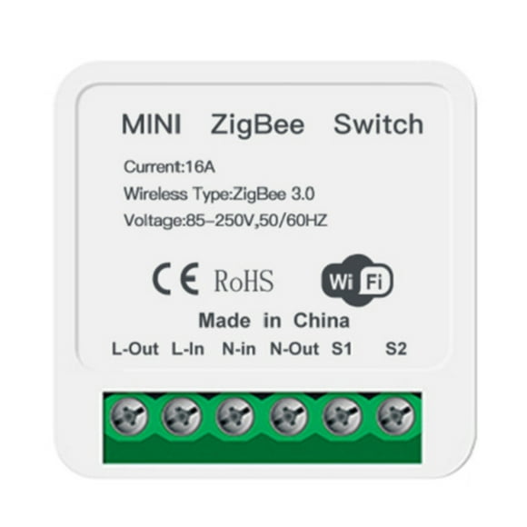 Mini Zigbee 3.0 Switch Module 16A Intelligent Relay Light Switch App Remote Control Voice Control Diy Breaker Module Home Appliance Automation (Ac 85-)