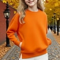 thumbnail image 2 of KAUOD Girls Cotton Sweater Fleece Warm Plain Crew Neck Pullover Tops Clothes Teen Kids Thick Cute Long Sleeve Sweater, 2 of 4