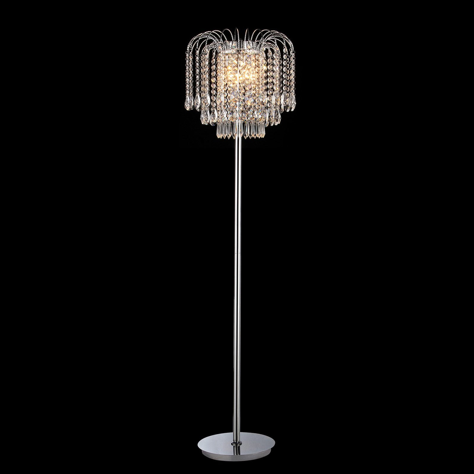 Xyrisse 4light Crystal 58inch Chrome Floor Lamp