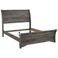 thumbnail image 3 of Traditional Rustic Style 3pc King Size Bed and 2x Nightstand Set Bedroom Wooden Furniture Gray Finish, 3 of 4