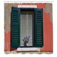 thumbnail image 2 of Ambesonne Country Shower Curtain, Old Italian Stone House, 69"Wx70"L, Green Grey Red, 2 of 4