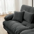 thumbnail image 3 of 94.4" Chenille Cloud Loveseat Sofa, 2-Seater Modern Sectional Couch with 6 Pillows and Ergonomic Design, Tufted Upholstered Seat with Fixing Buckle for Living Room, Bedroom, Gray, 3 of 9