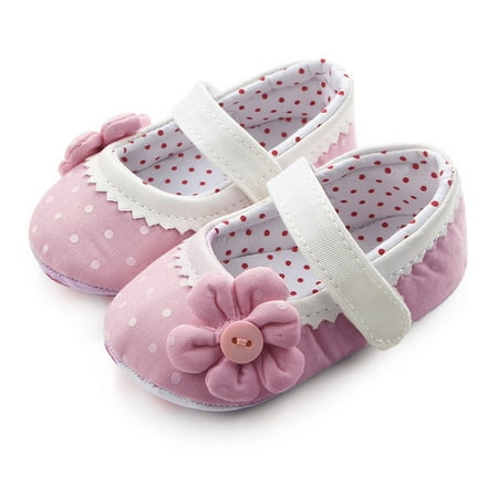 

Prewalker Walking Dot Soft Polka Flower Shoes Toddler Baby Anti-Slip Baby Kids Baby Shoes Pink 11