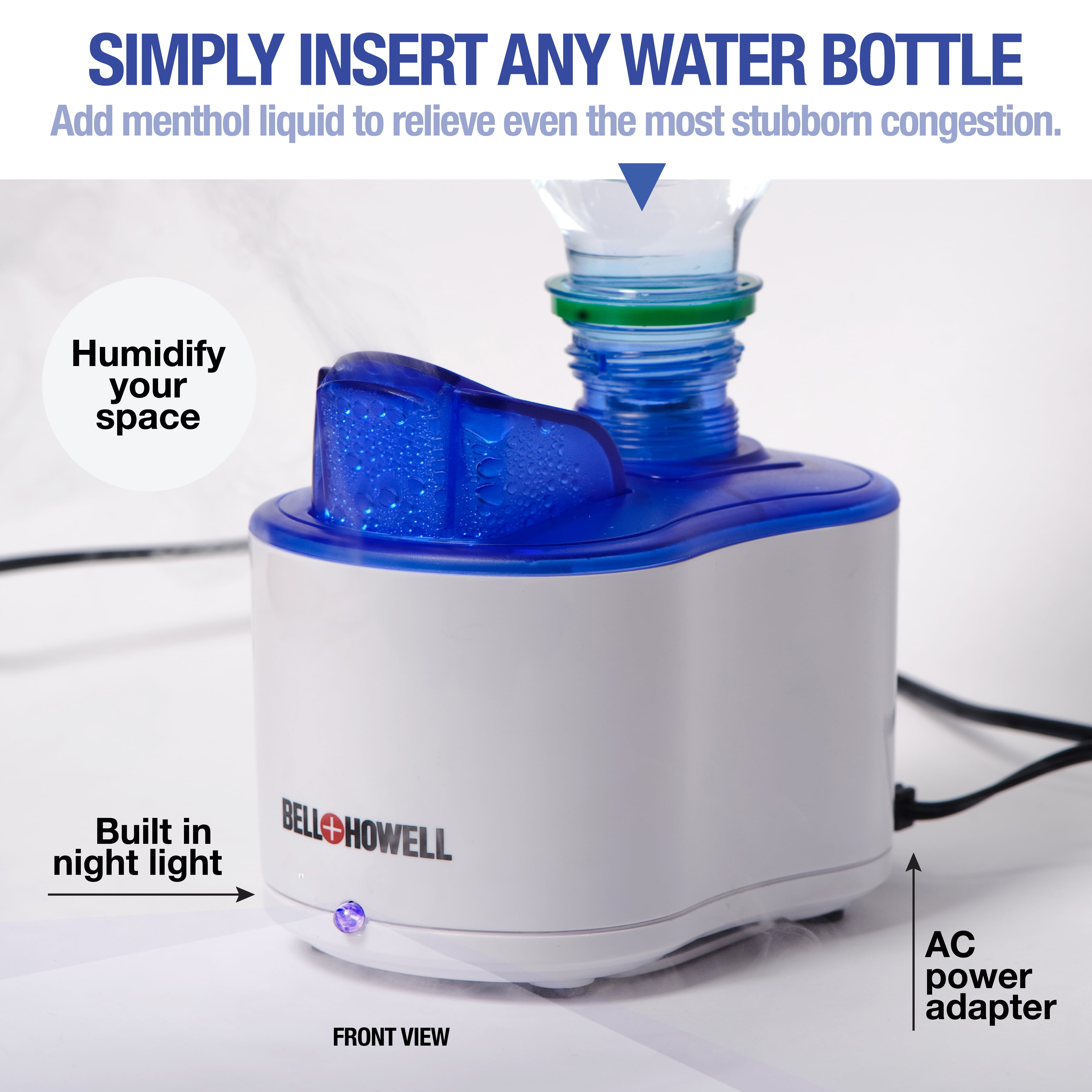 Sonic Breathe Portable Humidifier Ultrasonic Personal Portable Humidifer for Congestion Sinus Relief