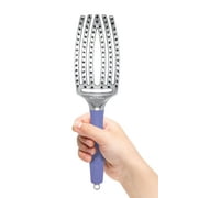 Olivia Garden FingerBrush Scalp-Hugging & Vented Combo Paddle Hair Brush (ionic & 100% boar bristles) FBCO-MD (Medium)