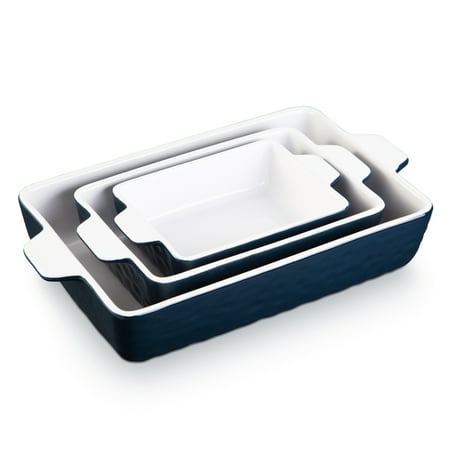 

Baking Dishes for Oven 3 Pcs Casserole Dish Blue Ceramic Baking Dishes for Casseroles (4.9 /7.8 /11.7 )