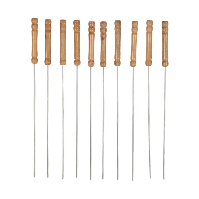Pinchos barbacoa Acero Inoxidable Sincero juego 10 mango Madera