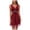 Red, variant on Efsteb A Line Dresses for Women Sleeveless Fashion Pearl Lace Patchwork Ruched Party Dress Solid Color Elegant Dress Loose Spring V-Neck ,Size:S