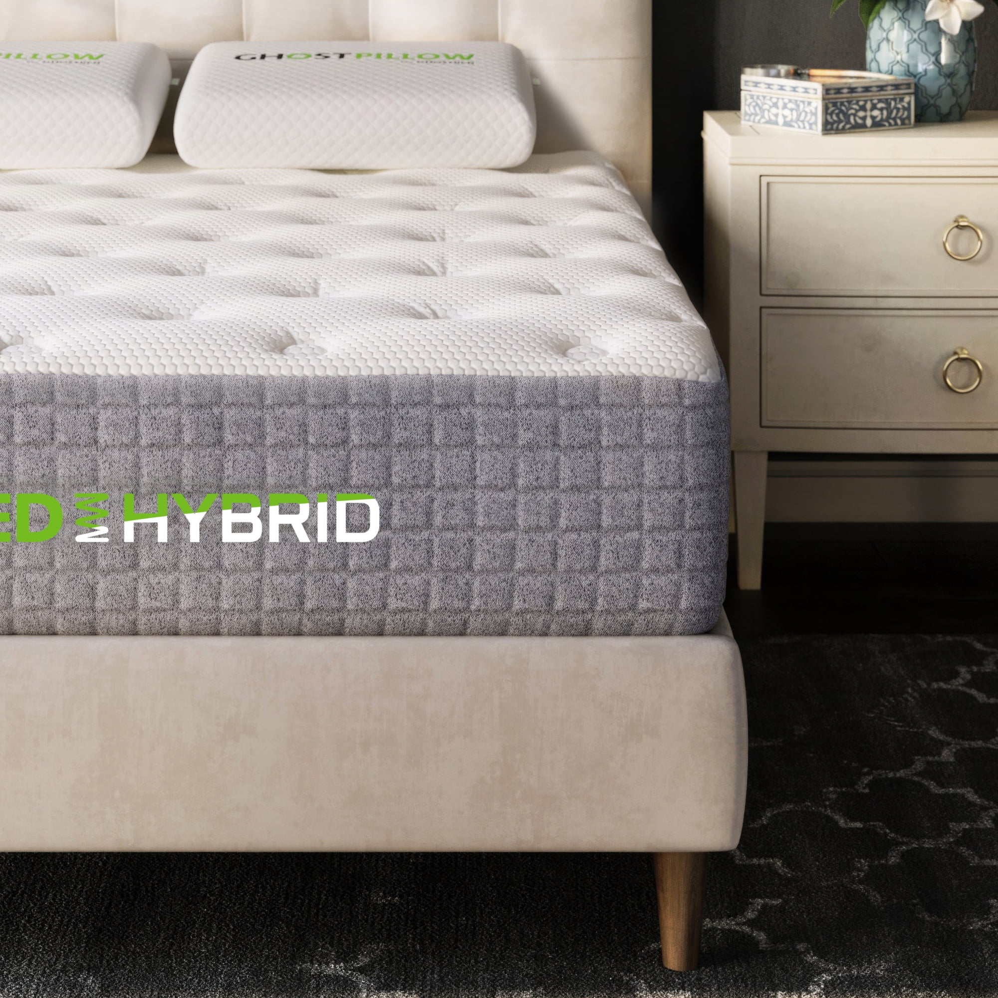 GhostBed 12" Hybrid Mattress, California King, Medium-Plush, Mattress-in-a-Box