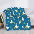thumbnail image 4 of Vsdgher Cartoon Goose Pattern Fleece Throw Blanket, Horizontal Fleece Bedding Home Decor for Couch & Bed All Season Use -60"x50", 4 of 7