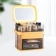 thumbnail image 3 of Organizador de maquillaje con caja de almacenamiento de cosméticos con espejo iluminado LED para tocador Amarillo Zulema organizador cosmético, 3 of 8