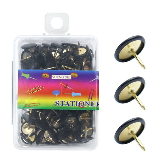 100 Pcs Thumb Tacks Decorative Push Pins Poster Board Tacks for Office Craft Supplies & Map Marking