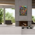 thumbnail image 3 of Epic Graffiti 'Bed Cats' by Dean Russo, Canvas Wall Art, 26"x34", 3 of 8