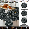 thumbnail image 3 of Black Halloween Tablecloth Spider Web, Moon, Stars Fabric Table Cloth Washable Trick or Treat Table Cover for Picnic Home Kitchen Party Dining Table Decor, 60 x 102 Inch, W-S-J-Z-B-S018-02, 3 of 6