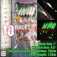 thumbnail image 1 of Sabiki lure flasher rig hook soft bait luminous eel glow dark mackerel fishing snapper mulloway flathead mullet shark Piye-10-10pcs, 1 of 6