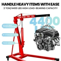 2 Ton Engine Hoist Multi-Scenario Application Heavy Duty Cherry Picker, 8T Hydraulic pump, 4400 LBS Engine Hoist Crane Lift, Car Shop, Construction Site [LINJI]