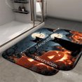 thumbnail image 2 of 1pc Halloween Scene with Black Absorbent Non-Slip Bathroom Thickened Flannel Rug Decor,Soft,Quick Drying,Suitable For Indoor/outdoor Use,Bathrooms,Bedrooms,Kitchens,Terrace,Laundry Rooms,16"x24", 2 of 9
