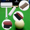 thumbnail image 3 of Pool Table Brush Set Wooden Handle Cleaning Tool Brush and Knife Brush for Pool Table Tablecloth,1x Billiard Table Brush 1x Rail Brush 1x Wiping Cloth 1x epilator 1x replacement part, 3 of 7
