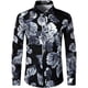 thumbnail image 4 of Camisas de hombre 2024 de manga larga con estampado de flores en 3D y botones de solapa, ropa de verano para hombre, camisetas de moda para novios, fiestas de graduación y cumpleaños, 4 of 5