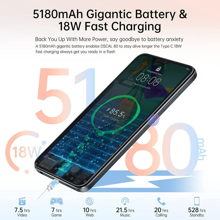 34€ sur Téléphone Portable Pas Cher OSCAL C70 10Go+128Go/1To  Extensible,Android 12,Octa-Core,50MP+8MP,5180mAh,6.56 HD+, 4G Dual SIM,Face  ID - Vert - Smartphone - Achat & prix